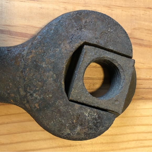 Antique Early 19th Century Open End Collectible Wrench & Nut - Picture 6 of 8